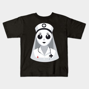 Mysterious Spooky Ghost Nurse Kids T-Shirt